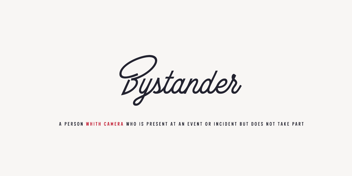 Ejemplo de fuente The Bystander Collection #10